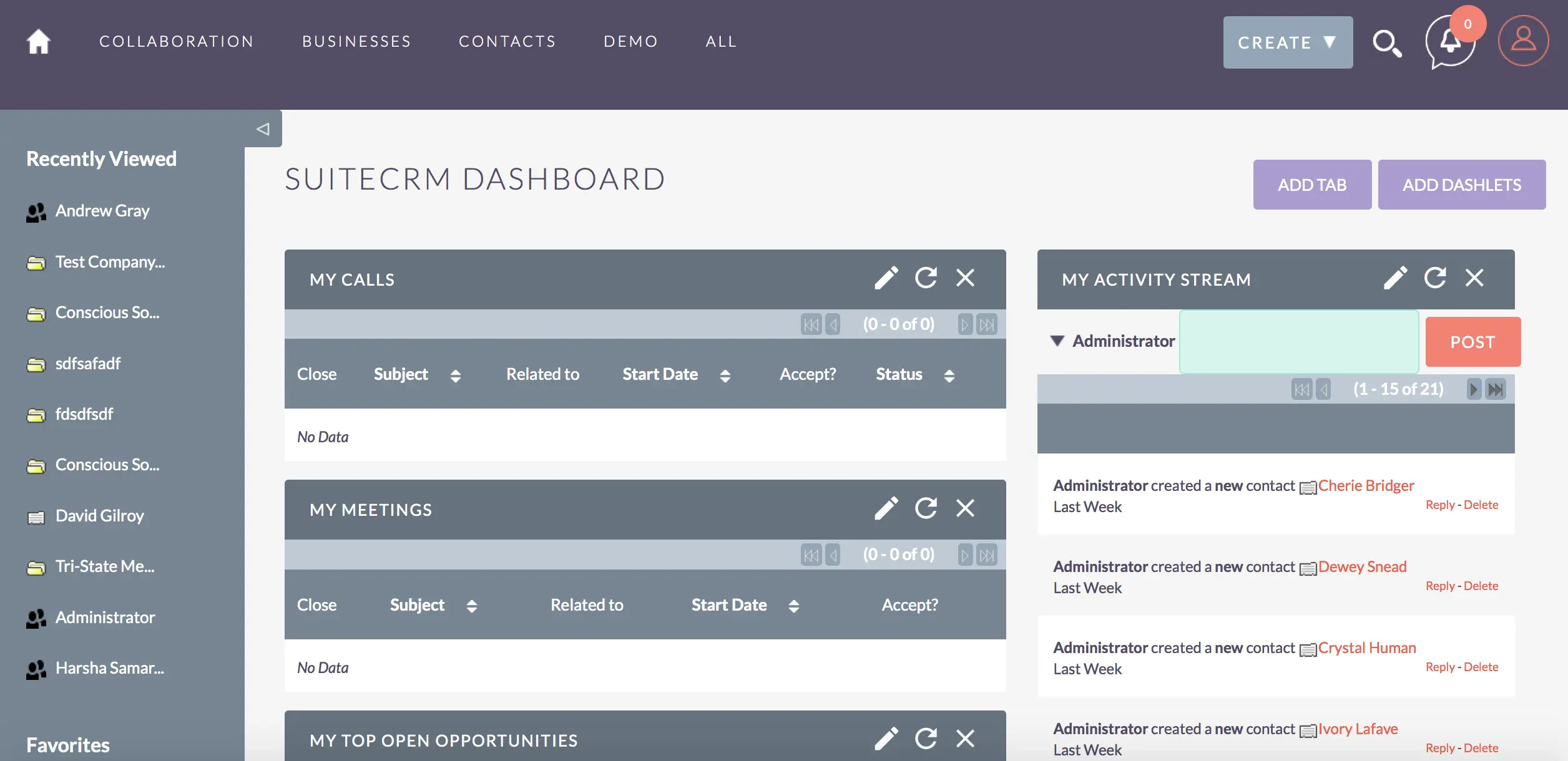 Automatización de carga de horas en SuiteCRM screenshot