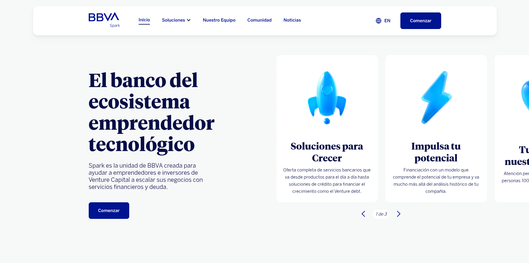 BBVA Spark – Desarrollo frontend y backend screenshot