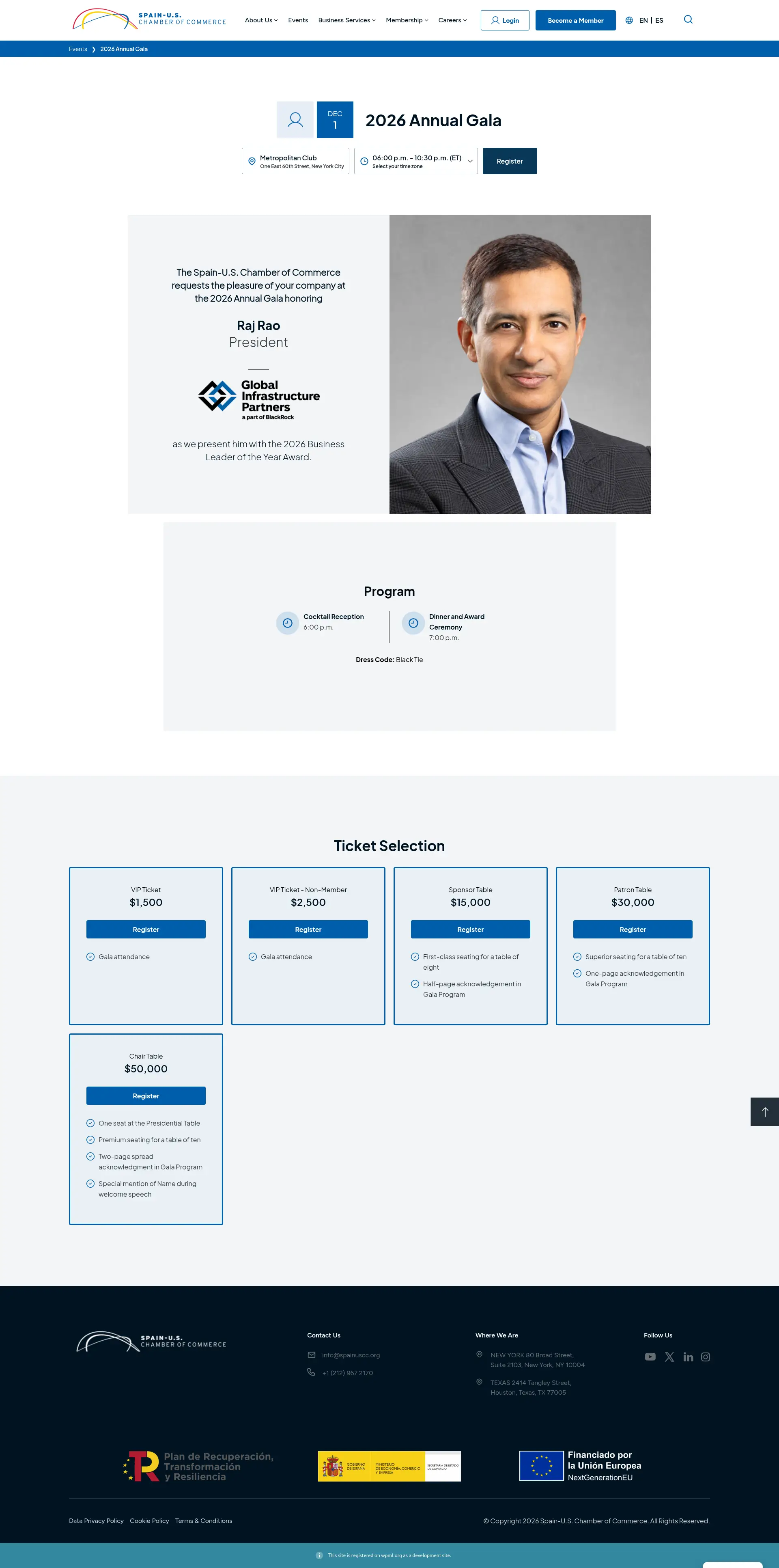 SPAIN-U.S. CHAMBER OF COMMERCE – Web corporativa y plataforma de eventos - imagen 1