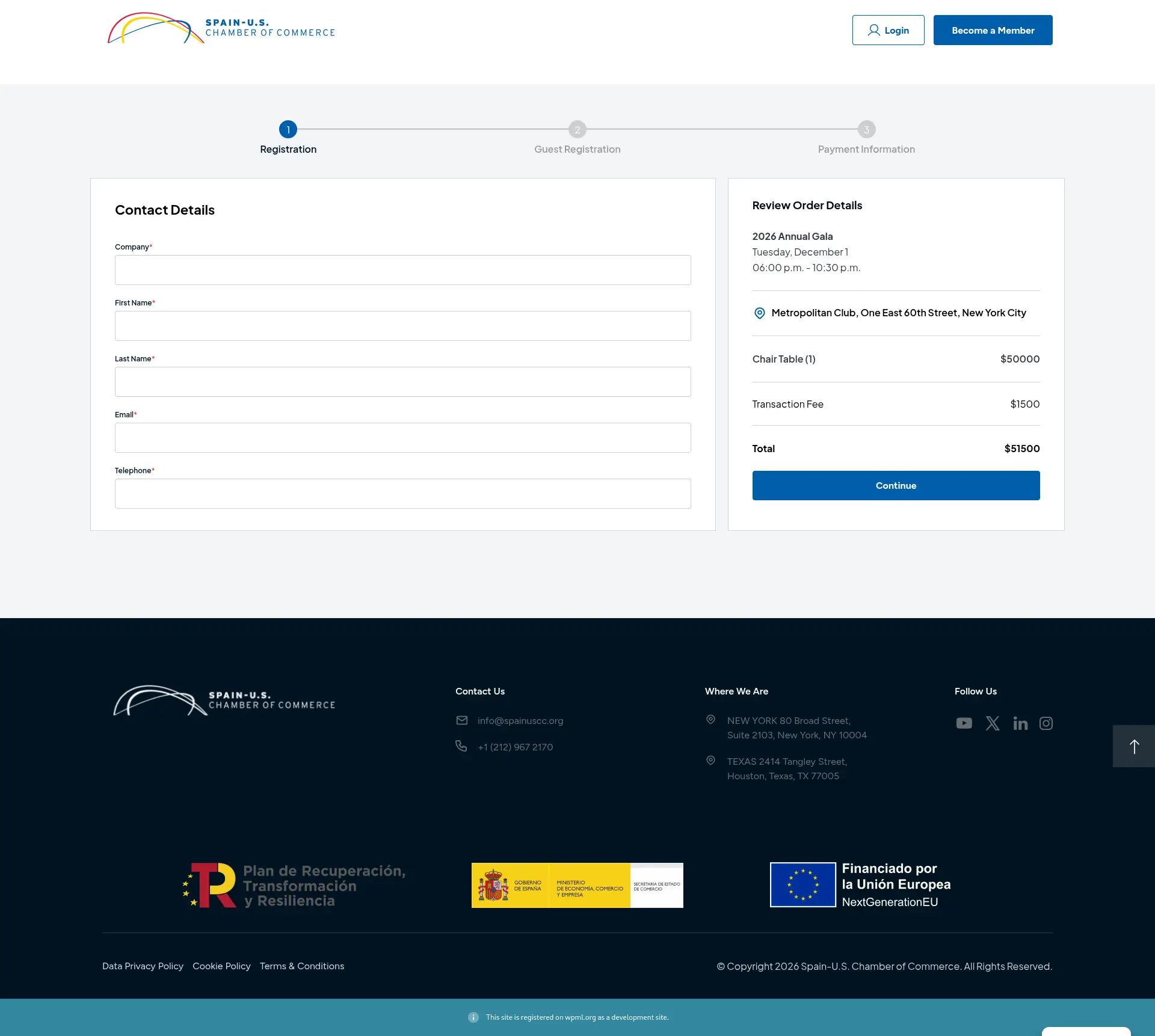 SPAIN-U.S. CHAMBER OF COMMERCE – Web corporativa y plataforma de eventos - imagen 2