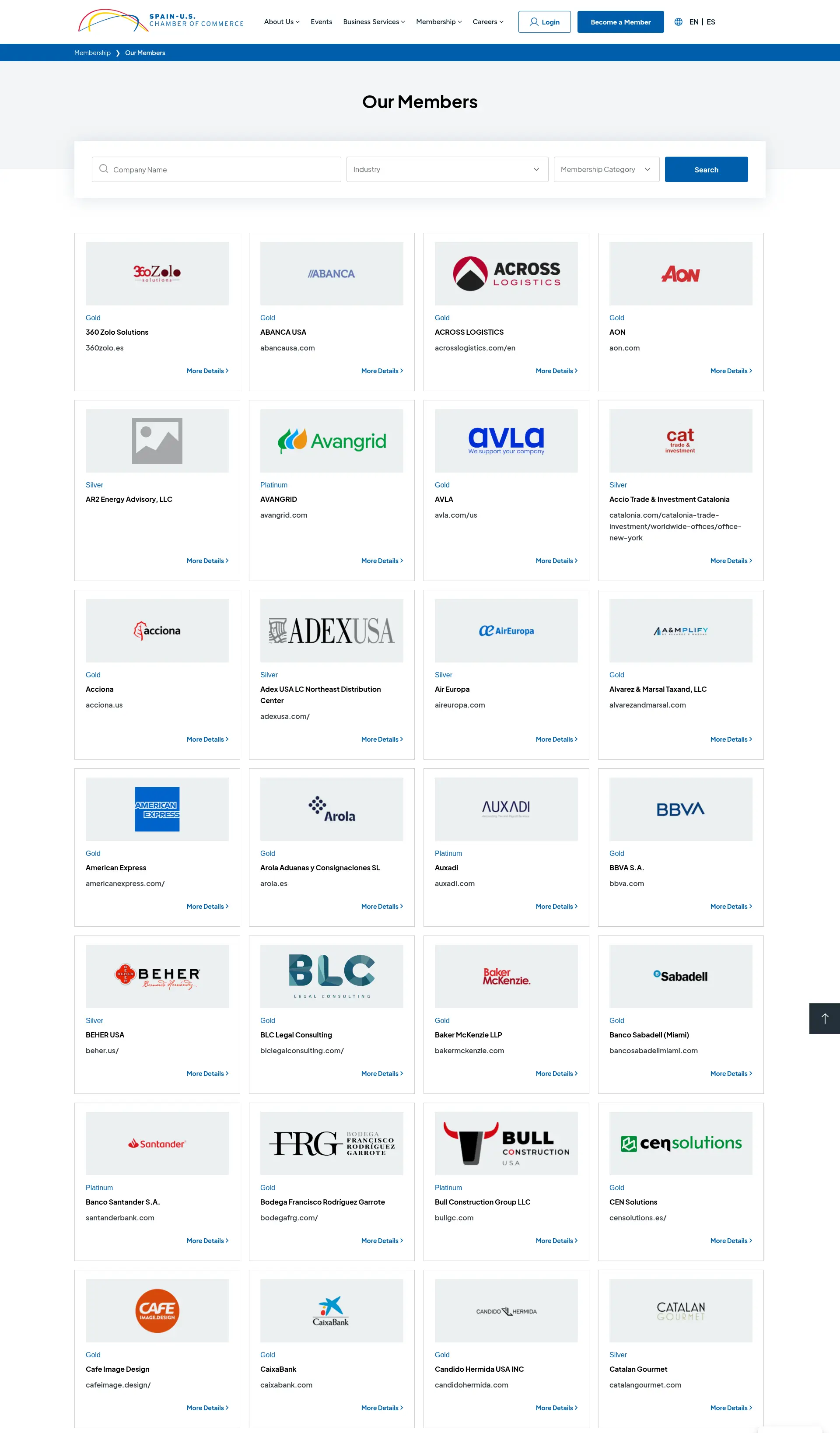 SPAIN-U.S. CHAMBER OF COMMERCE – Web corporativa y plataforma de eventos - imagen 4